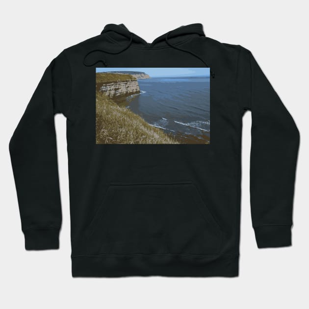 Cliff at Staithes Hoodie by TyneDesigns